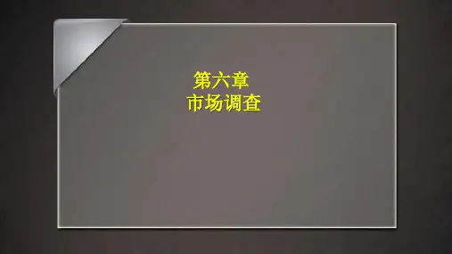 第六章  市场调查  《市场营销心理学》PPT课件