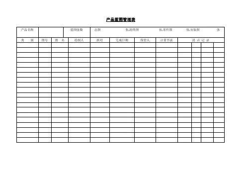 公司及公用文件合集-产品设计图管理 表(办公资料集)
