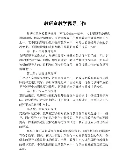 教研室教学视导工作