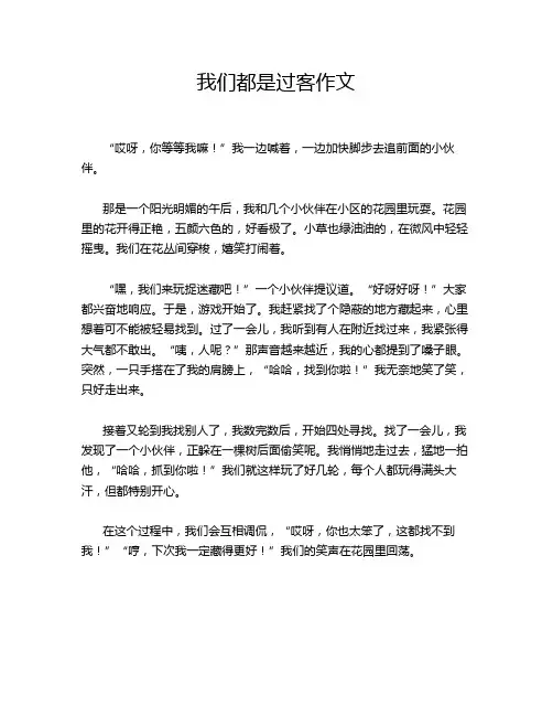 我们都是过客作文