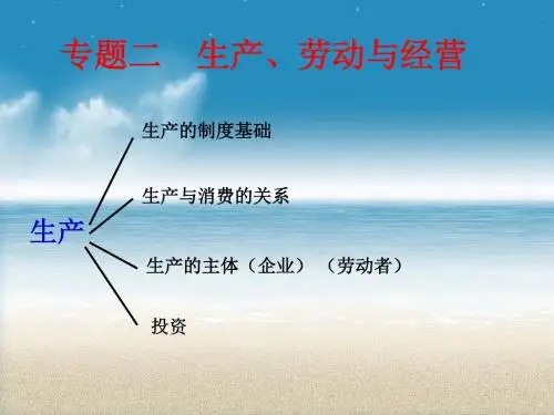 【政治课件】生产、劳动与经营专题复习PPT