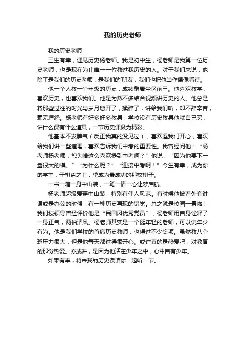 我的历史老师