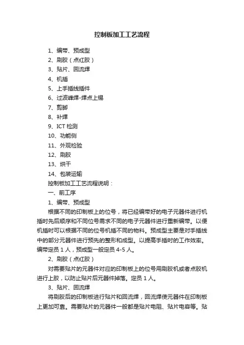控制板加工工艺流程