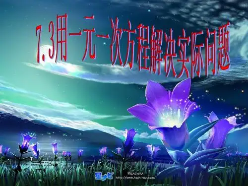 7.3用一元一次方程解决实际问题(第三课时)