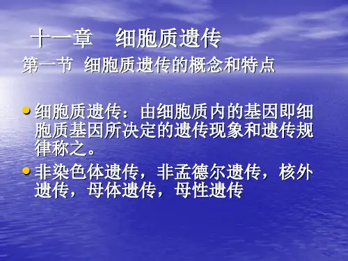 十一章细胞质遗传