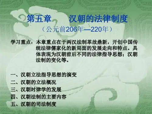 法制史汉朝的法律制度.pptx