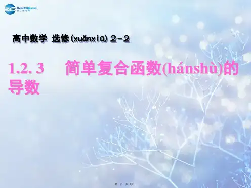 高中数学 1.2.3 简单复合函数的导数配套教学课件 苏教版选修22