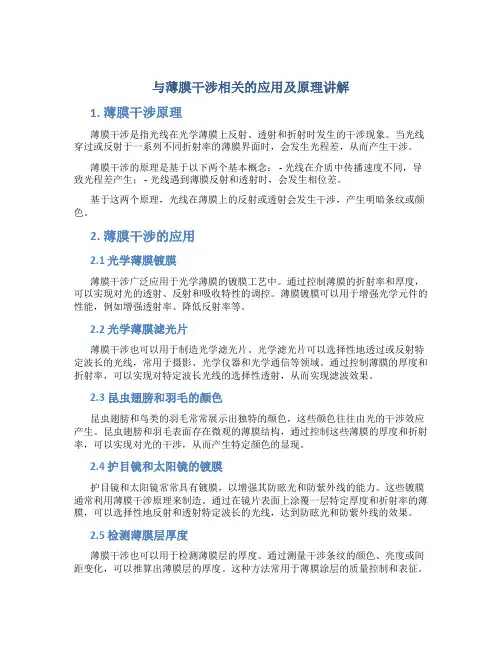 与薄膜干涉相关的应用及原理讲解