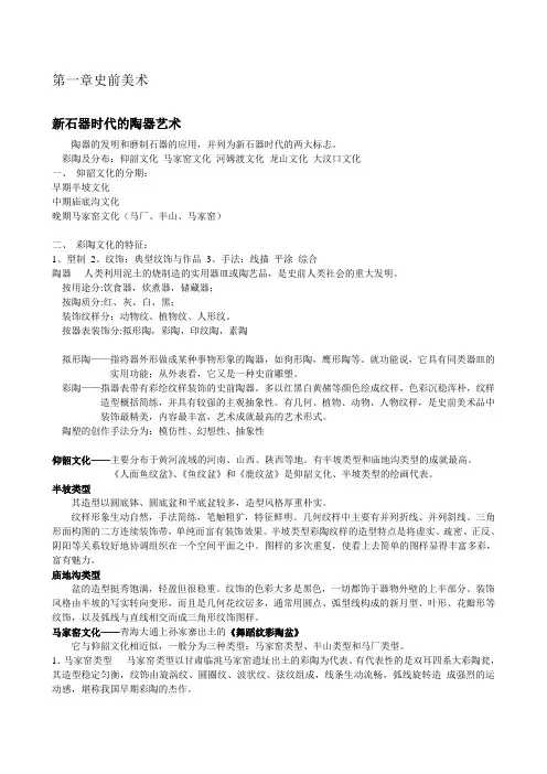 中国美术简史考研笔记