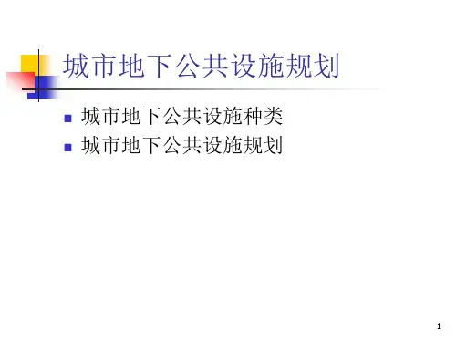 06第六章城市地下公共设施规划