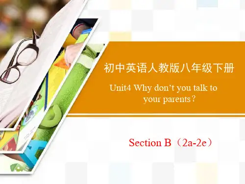 人教版英语八下Unit4_SectionB(2a-2e)课件