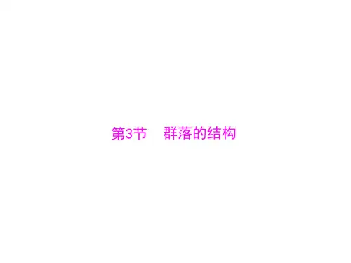 群落的结构ppt课件(优秀版)