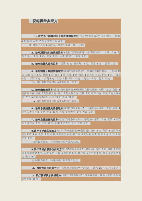 倪海厦经典配方