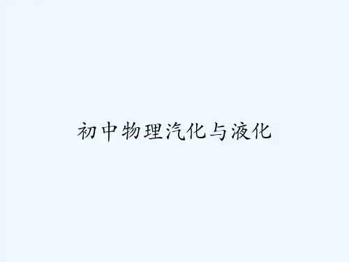 初中物理汽化与液化-PPT