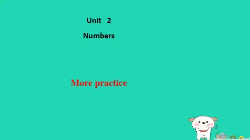 八年级英语上册Unit2NumbersMorepractice课件pptx沪教版