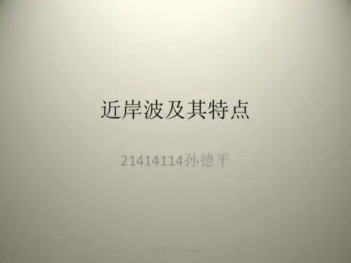 近岸波及其特点