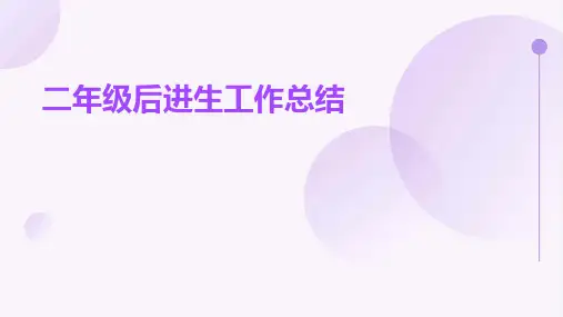 二年级后进生工作总结PPT