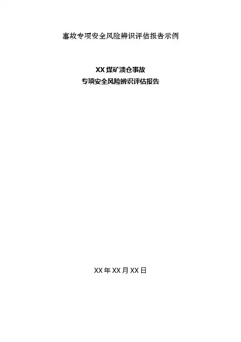 事故专项安全风险辨识评估报告示例