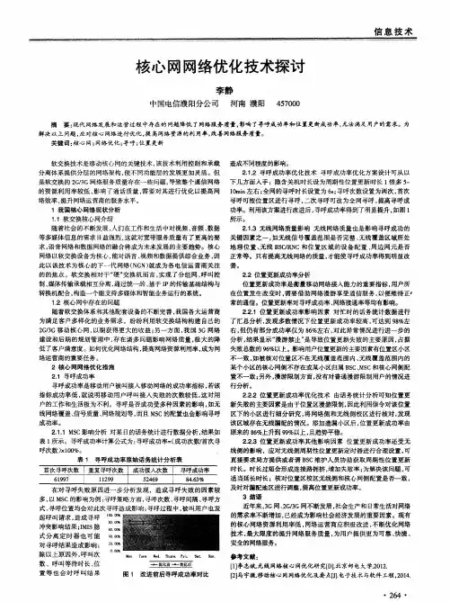 核心网网络优化技术探讨