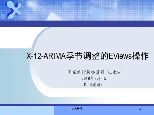 EViews基础与季节调整操作解析  ppt课件