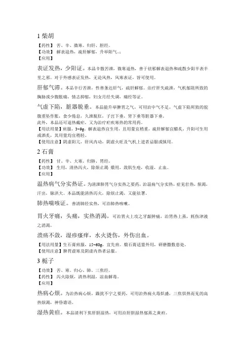 单味药精选