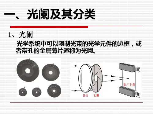 工程光学与技术(光阑及其分类)