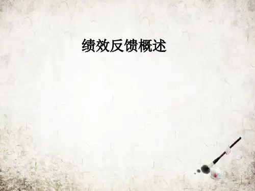 绩效反馈概述