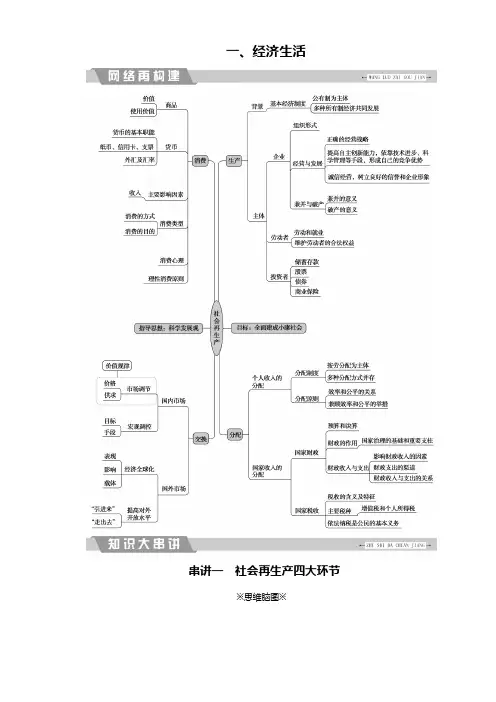 高考总复习政治文档：一、经济生活 Word版含解析