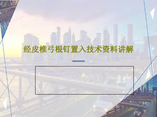 经皮椎弓根钉置入技术资料讲解PPT文档27页