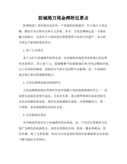 防城港万尾金滩附近景点