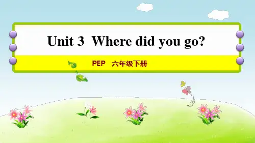 六年级下册英语课后作业-Unit 3 课时1：Let's tryPPT精美版