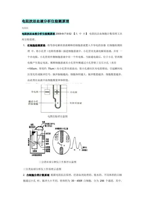 电阻抗法血液分析仪检测原理