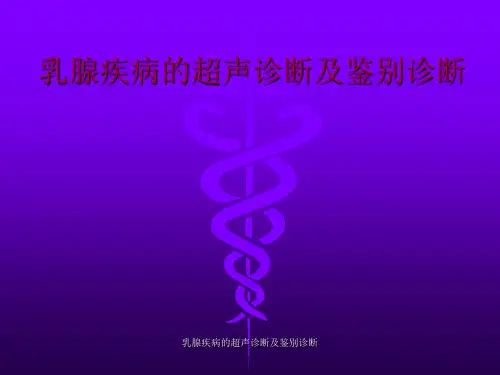 乳腺疾病的超声诊断及鉴别诊断