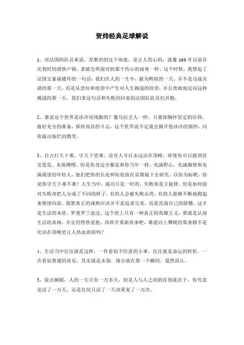 贺炜经典足球解说
