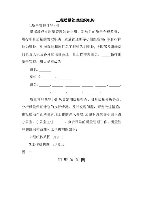 工程质量管理组织机构