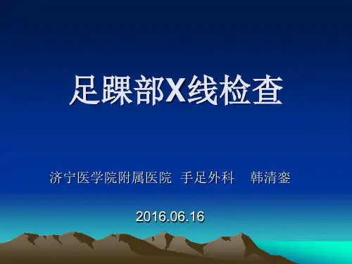 足踝部X线检查方案