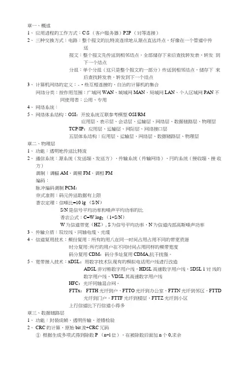 计算机网络复习提纲.doc