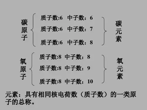 人教版九年级化学上册课题2《元素》PPT课件
