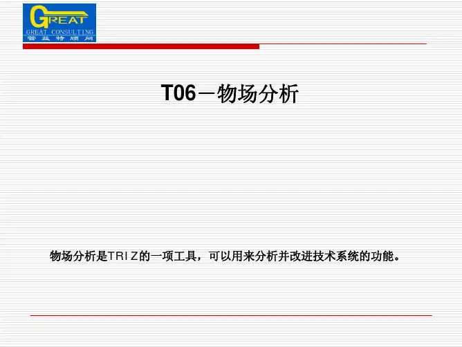 TRIZ(三)-物场分析