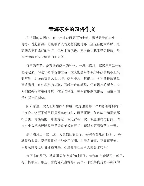 青海家乡的习俗作文