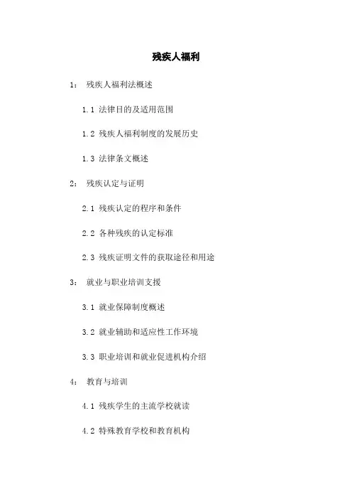 日本残疾人福利