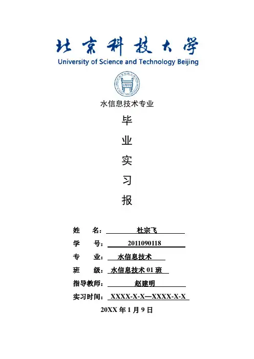 水信息技术专业毕业实习报告范文