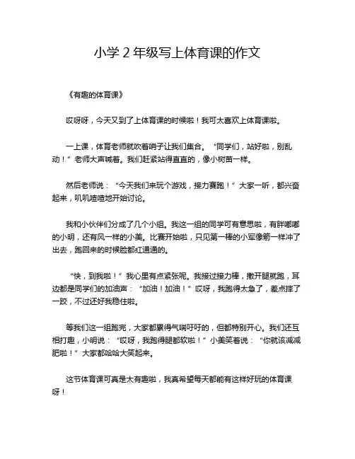 小学2年级写上体育课的作文