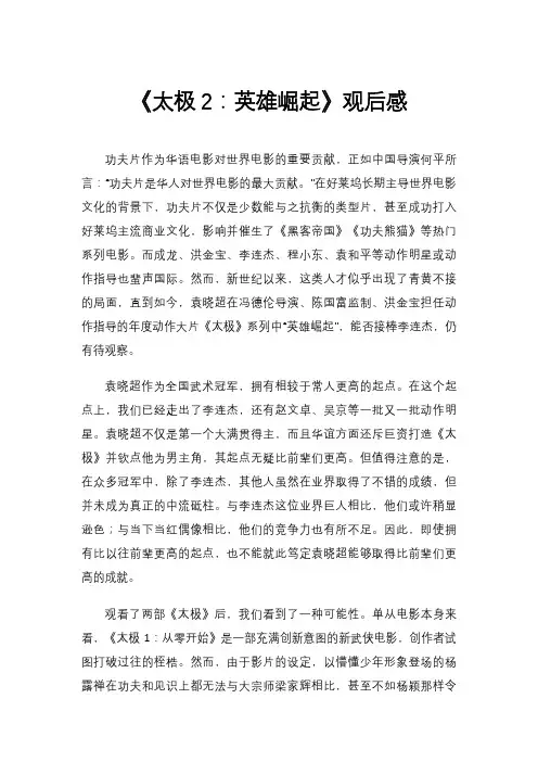 《太极2：英雄崛起》观后感