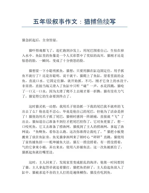 五年级叙事作文：猫捕鱼续写