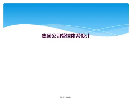 集团公司管控体系设计