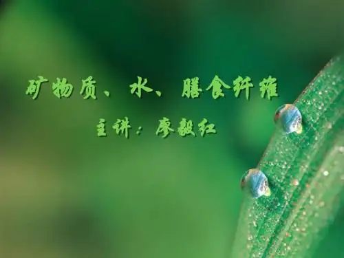 矿物质、膳食纤维、水(第二期).