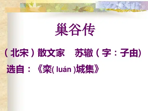 八年级下册9巢谷传课件