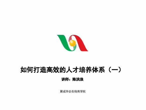 如何打造高效的人才培养体系(一) 陈洪浪