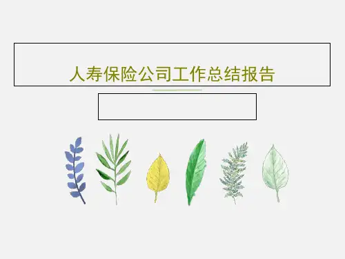 人寿保险公司工作总结报告32页PPT